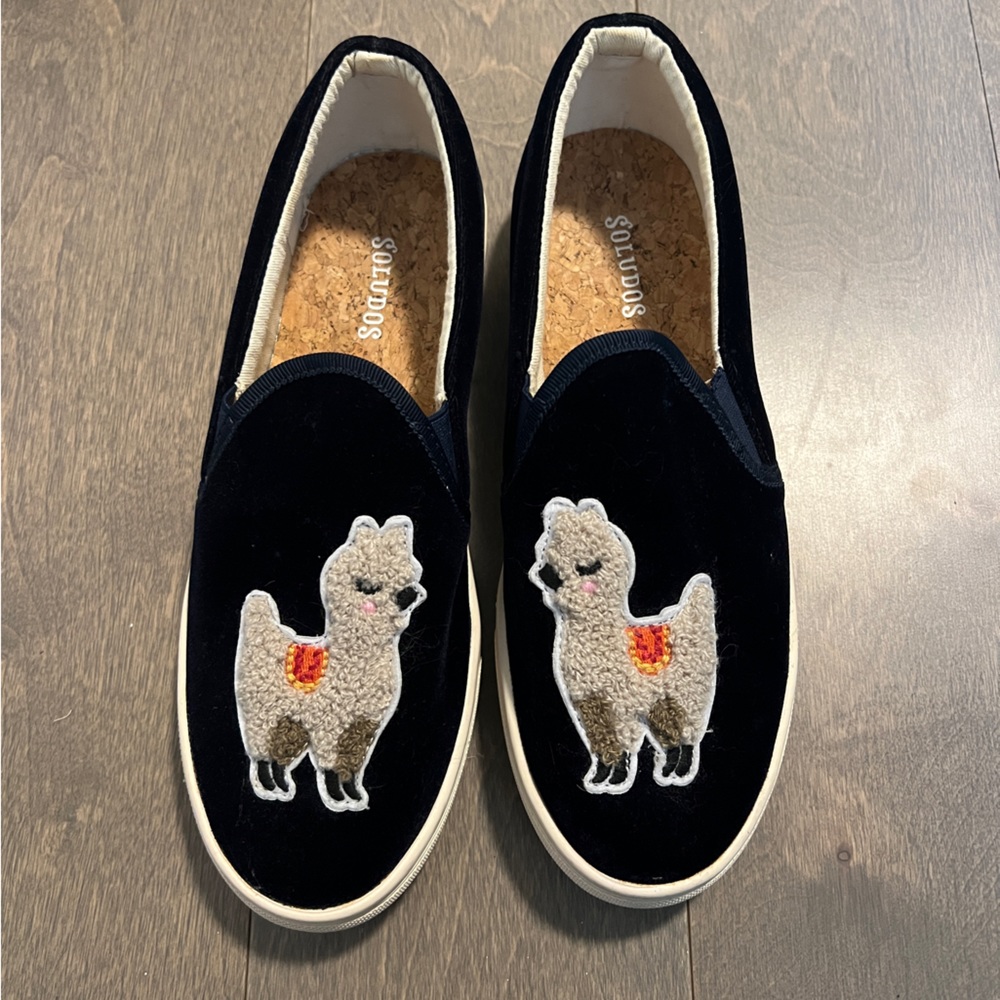 Soludos Velvet Llama Slip On Sneakers